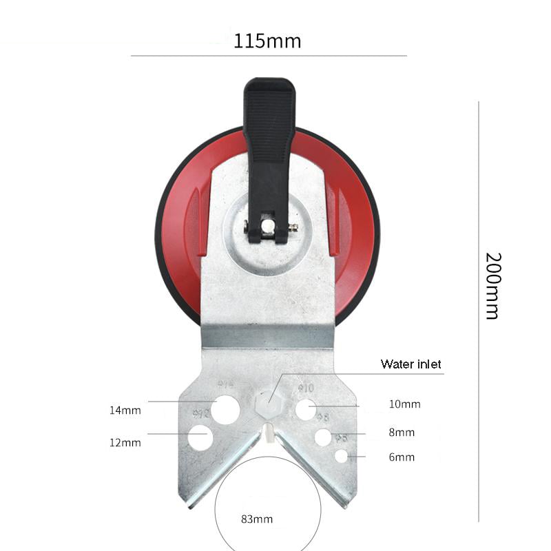 Adjustable Suction Drill Guide for Precise Diamond Bit Drilling