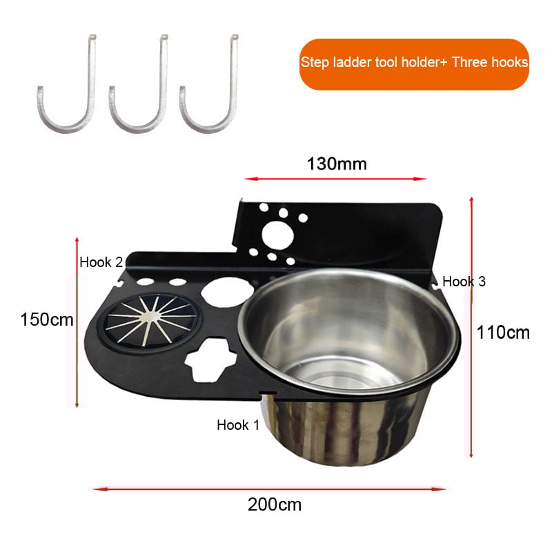 Herringbone Ladder Tool Rack