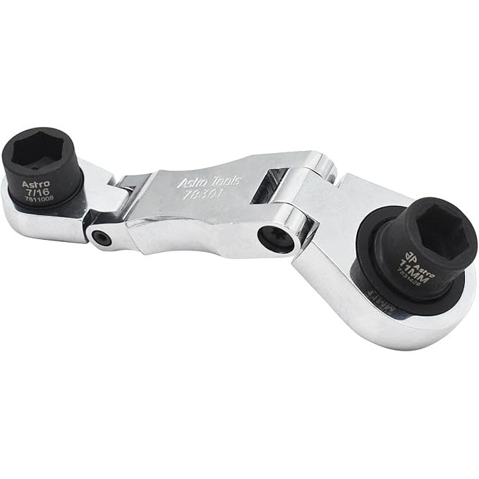 Compact Dual-Bend Ratchet Wrench