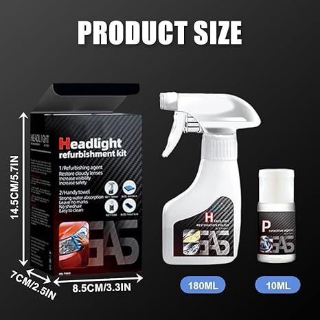 Automotive Headlamp Refurbisher & Crystallization Coating Agent Kit