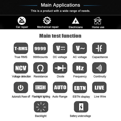 Portable Smart Auto Digital Multimeter