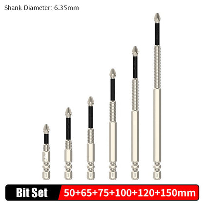 High-Magnetic Screwdriver Drill Bit Set