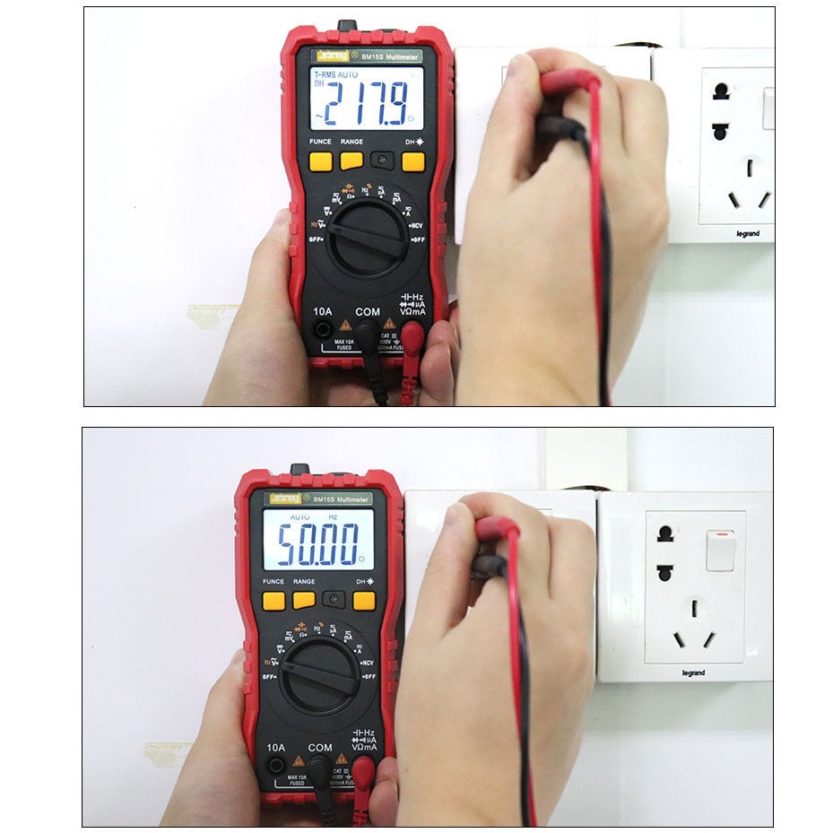 Auto‐Off Digital Multimeter with Protective Sleeve & Backlight