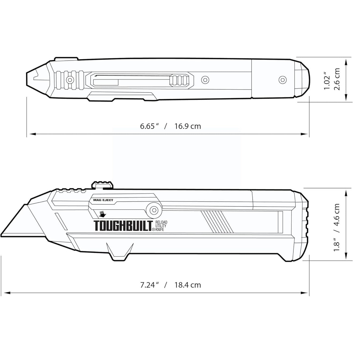 ToughBuilt Reload Quick‐Load Utility Knife