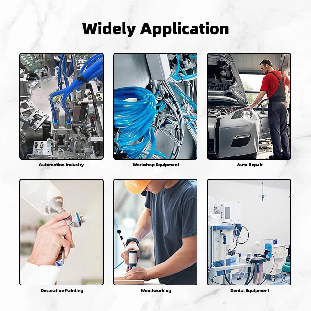 60/80PCS Straight Push Connectors Quick Release Plastic Push to Connect Fittings Kit