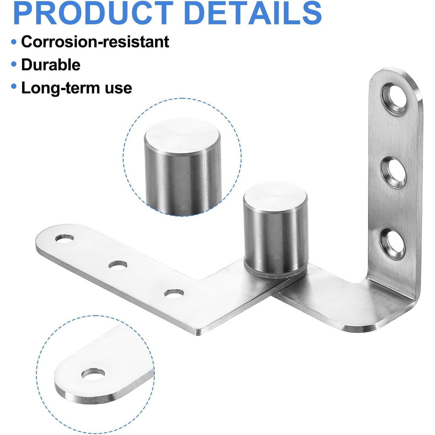 2 Pcs Pivot Door Hinges