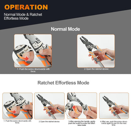 Ratchet Wire Cutter & Pliers