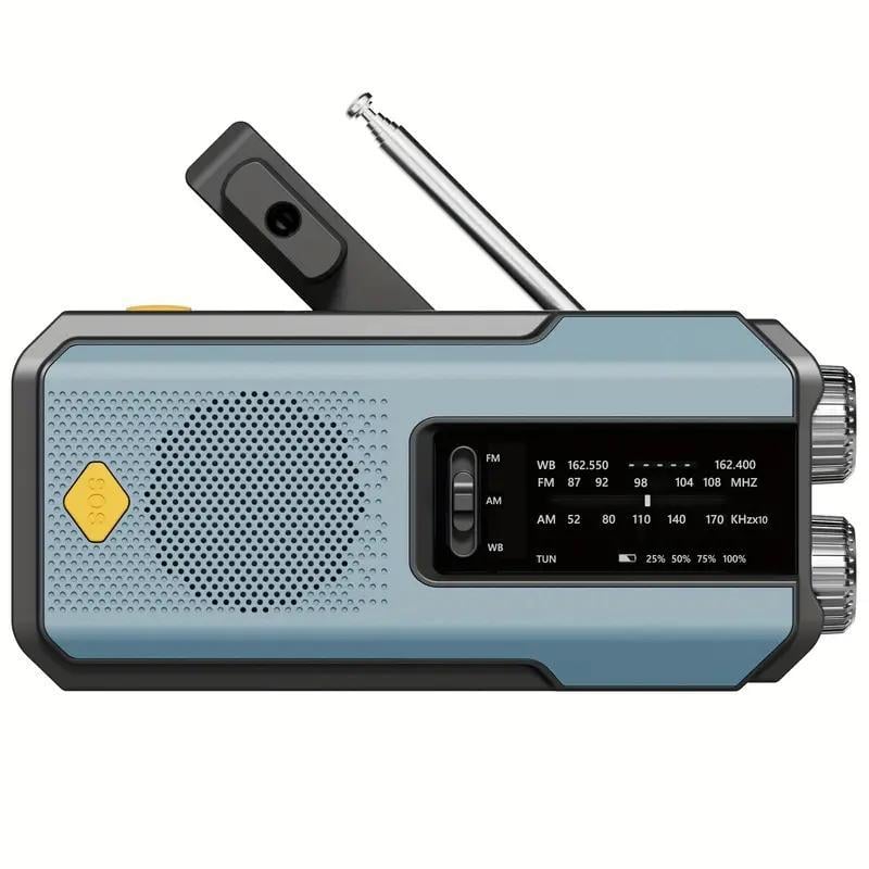 Solar-Powered Flashlight Emergency Radio