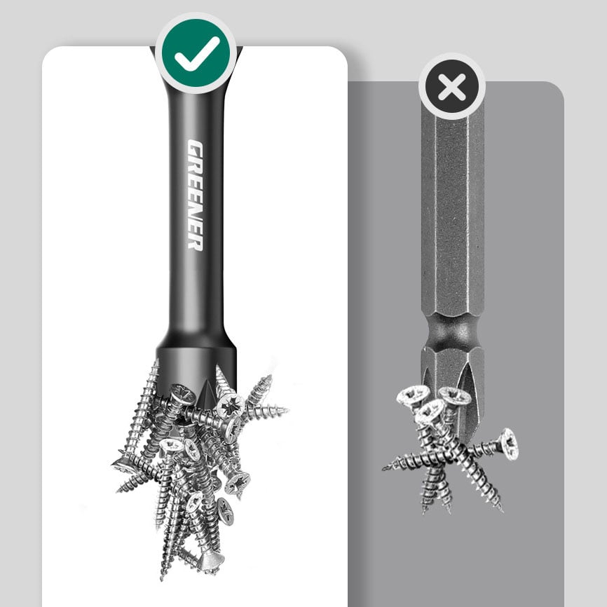 3 Pcs Magnetic Spring Screwdriver Bit