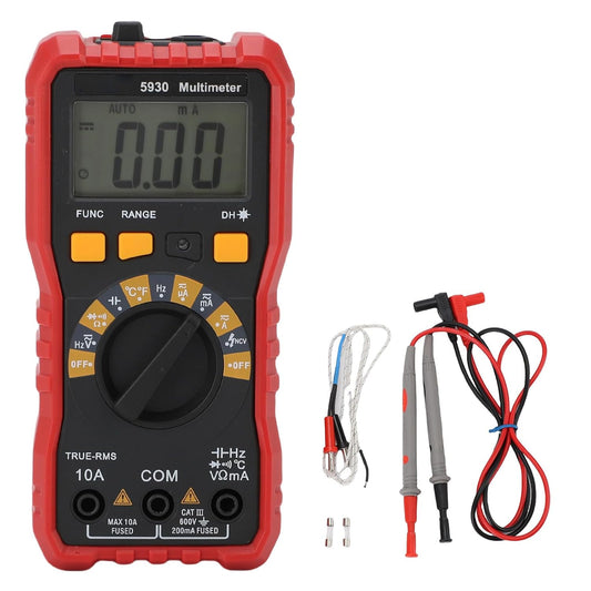 Auto‐Off Digital Multimeter with Protective Sleeve & Backlight