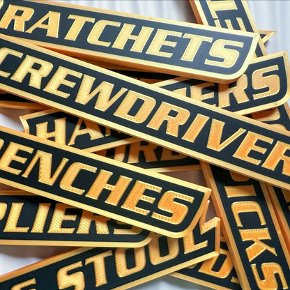 🔩 12 Pack of  Magnetic Toolbox Labels