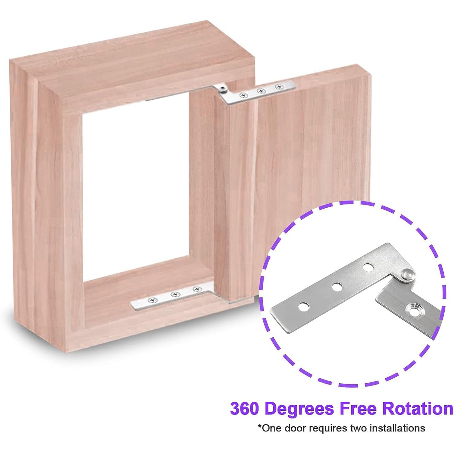 10 Pcs 360° Stainless Steel Rotating Door Hinge