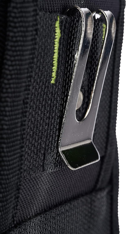 7-Pocket Water‐Resistant Tool Pouch with Belt Clip