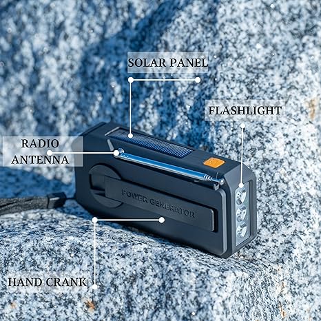 Solar-Powered Flashlight Emergency Radio
