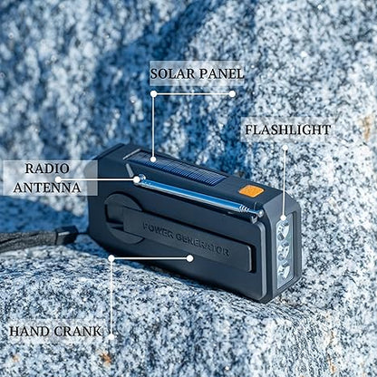 Solar-Powered Flashlight Emergency Radio