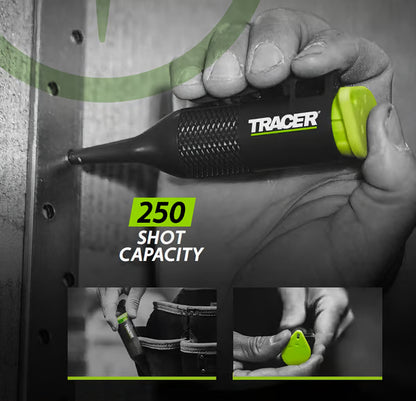 🛠️Tracer Trueshot Chalk Marker, 250 Shot Capacity with 2pc Replaceable Canisters