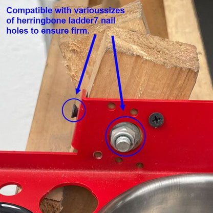 Herringbone Ladder Tool Rack