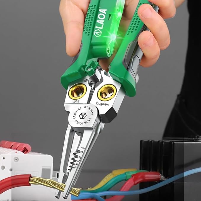 8 in 1 Multi-function Voltage Testing Wire Stripping Pliers