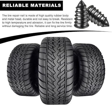 40 Pcs Tire Repair Rubber Screws with Storage Box