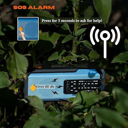 Solar-Powered Flashlight Emergency Radio