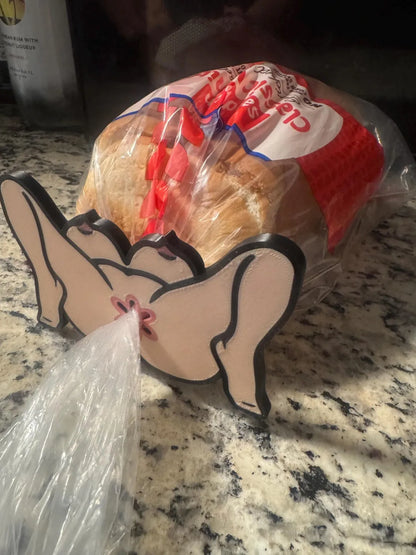 3D Printed Novelty Bread Clip | Humorous Gift for Couples, Creative Kitchen Gag Gift