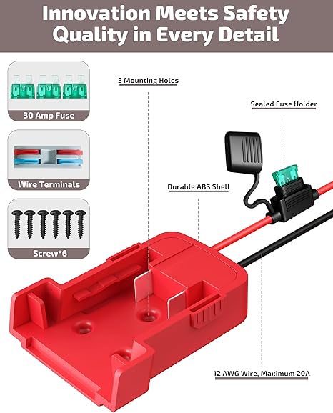 M18 Battery Adapter for DIY Power Wheels