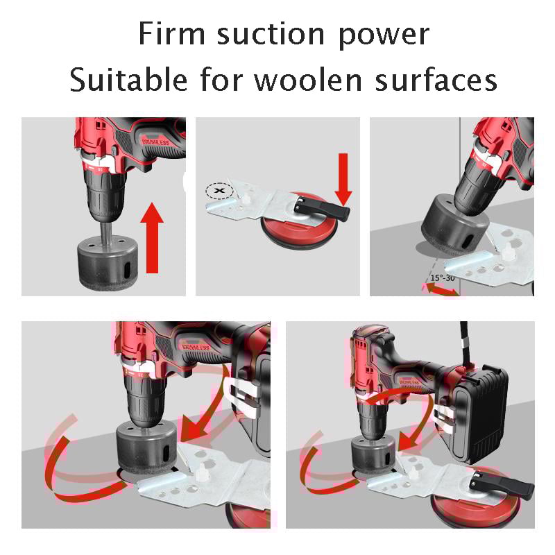 Adjustable Suction Drill Guide for Precise Diamond Bit Drilling