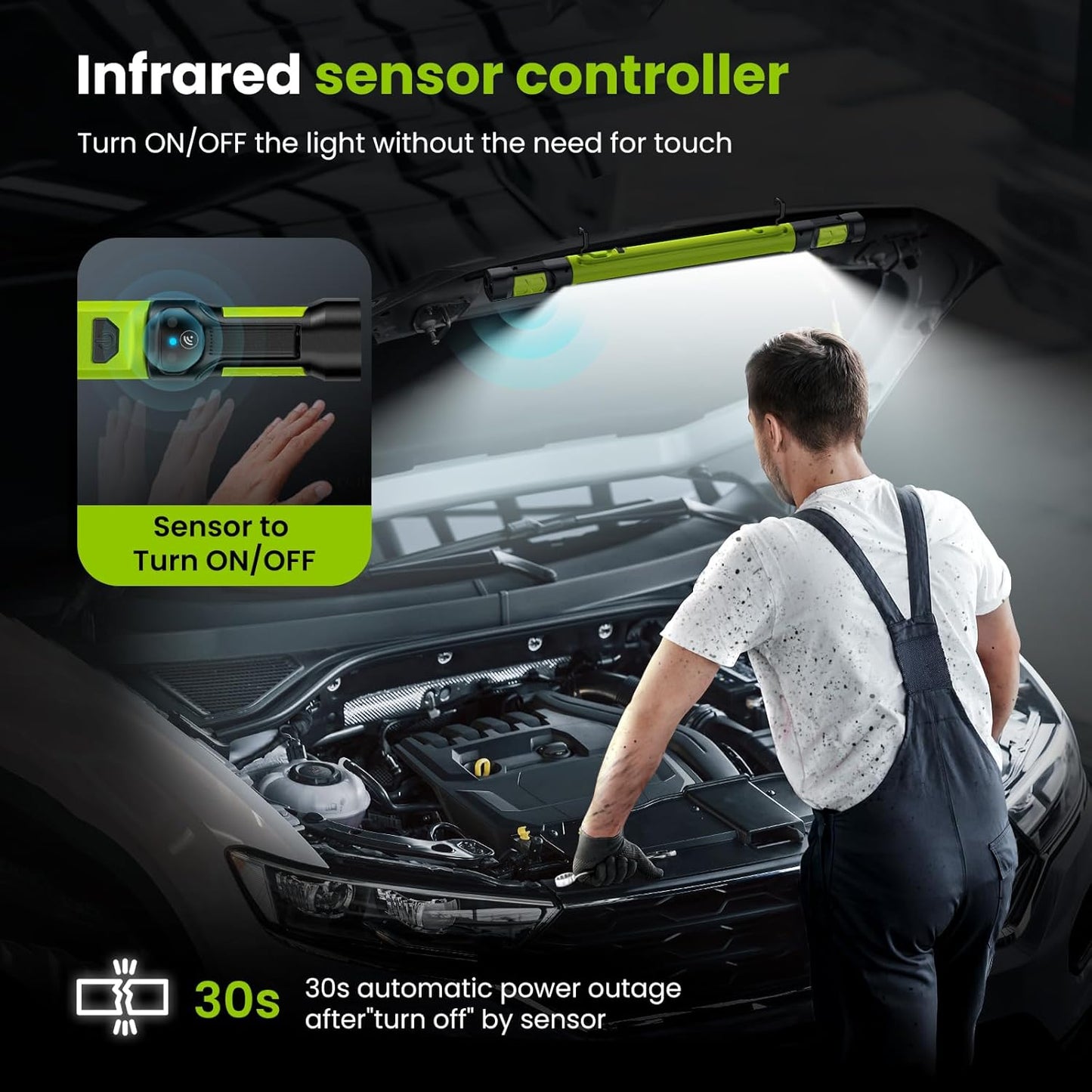 3000LM Magnetic COB Work Light