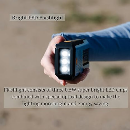 Solar-Powered Flashlight Emergency Radio