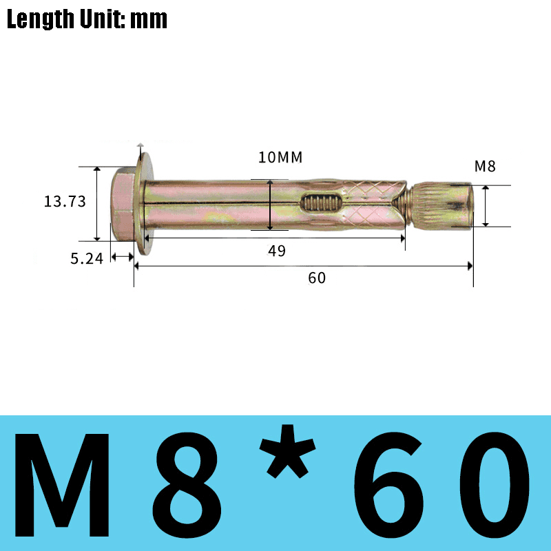Heavy-Duty M6-M8 Bolt