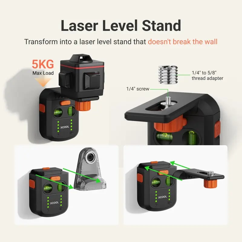 3-in-1 Dust Collector Laser Level Tool