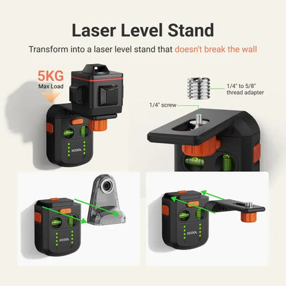 3-in-1 Dust Collector Laser Level Tool