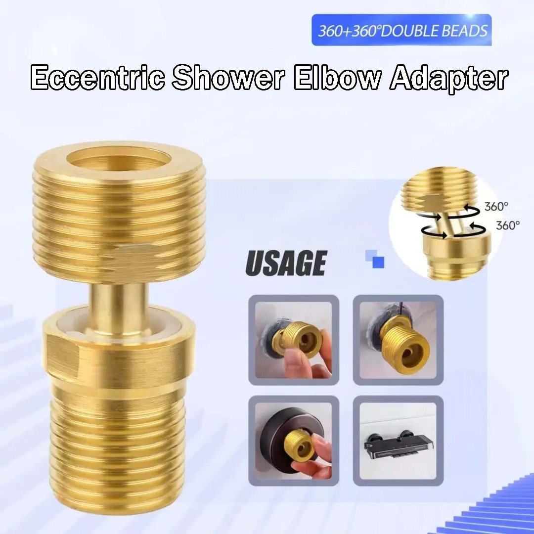 Adjustable Brass Eccentric Shower Elbow Adapter (A Pair)