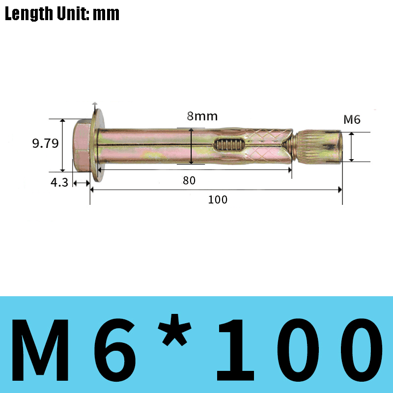 Heavy-Duty M6-M8 Bolt