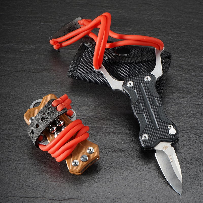 Practicality Folding Knife with Slingshot