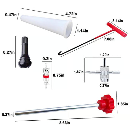 Quick Change Car Tire Valve Tool Kit