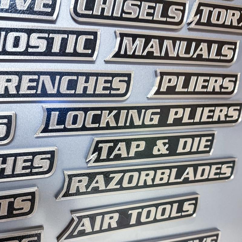 🔩 12 Pack of  Magnetic Toolbox Labels
