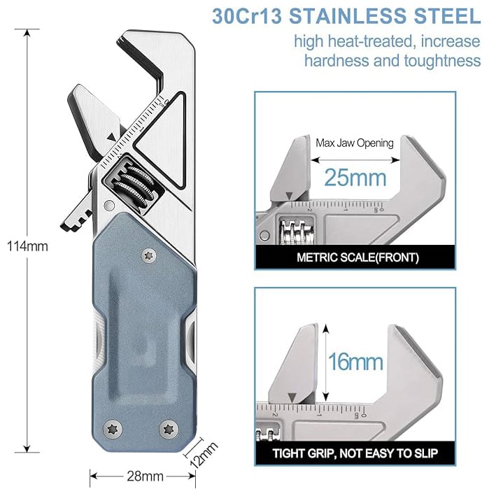 6-in-1 Foldable EDC Wrench Multitool