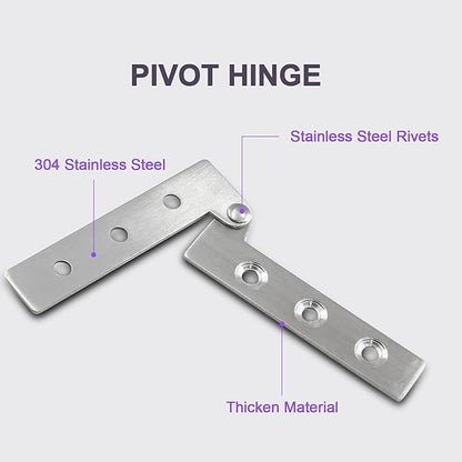 10 Pcs 360° Stainless Steel Rotating Door Hinge