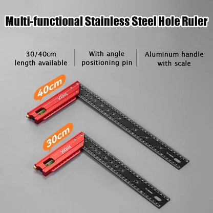 Multi-functional Stainless Steel Hole Ruler