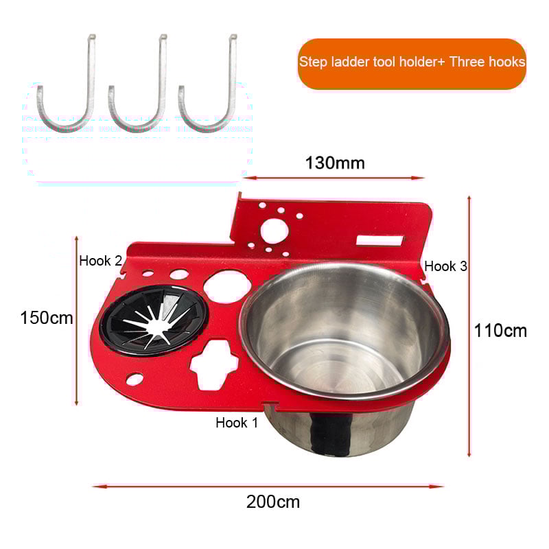 Herringbone Ladder Tool Rack