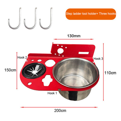 Herringbone Ladder Tool Rack