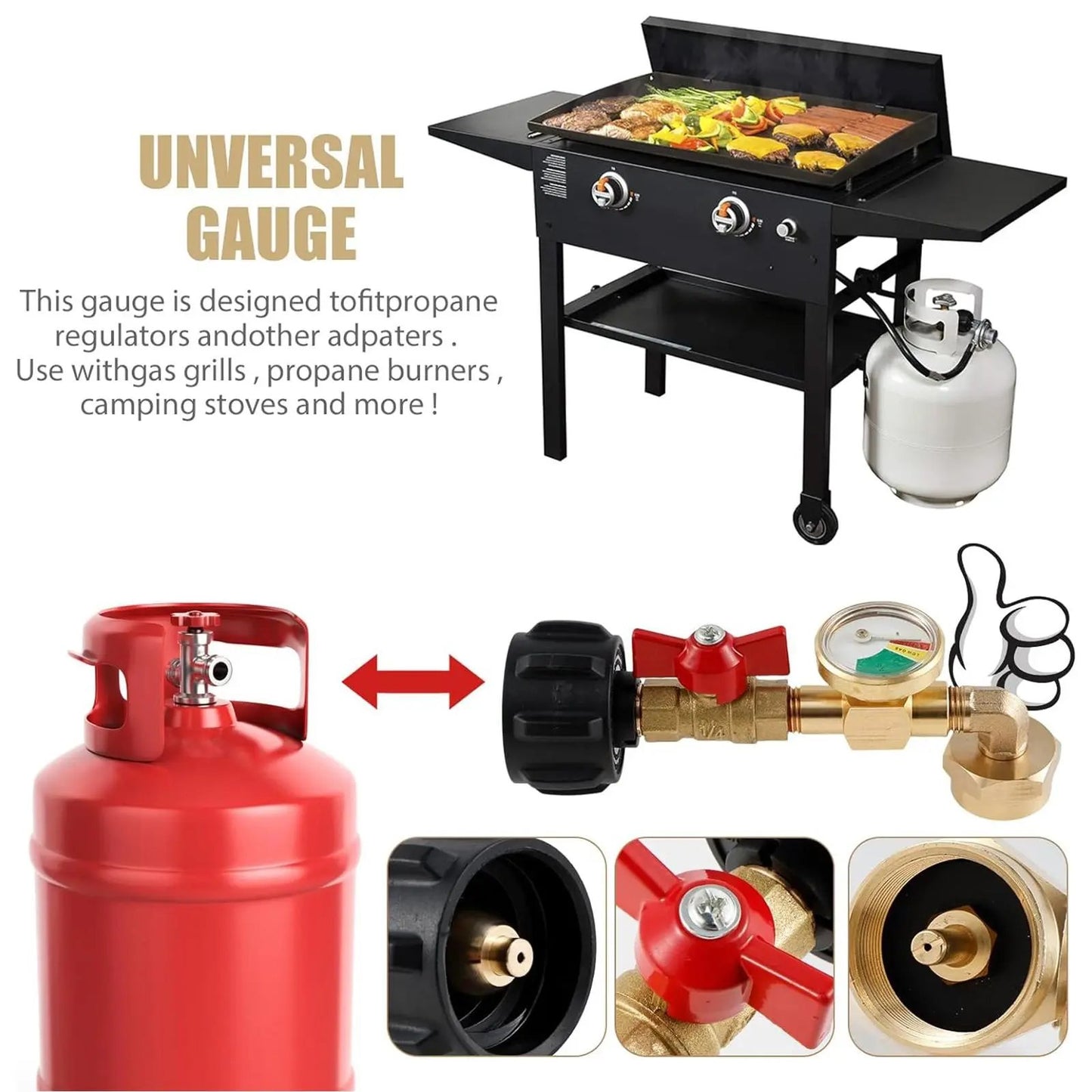 Brass Propane Refill Elbow Adapter