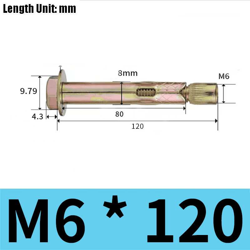 Heavy-Duty M6-M8 Bolt