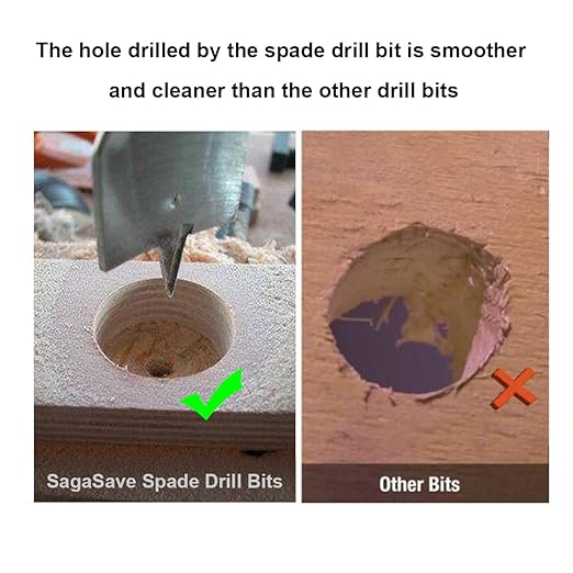 Versatile Wood Spade Drill Bit Set