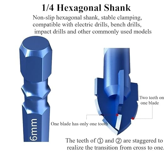 Offset Cutting Edge Tile Drill Bits