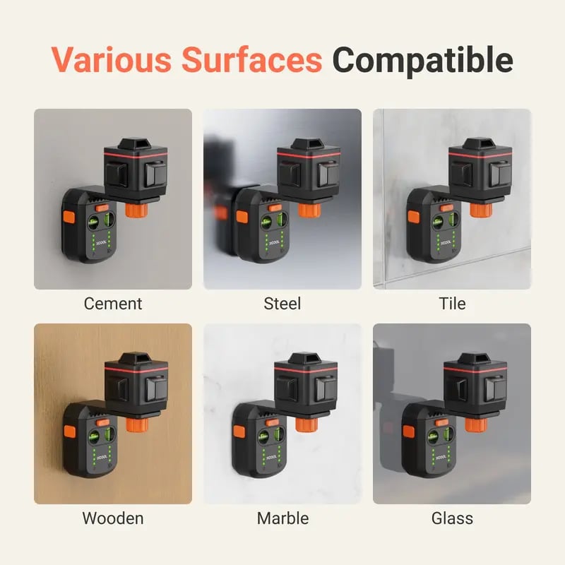 3-in-1 Dust Collector Laser Level Tool