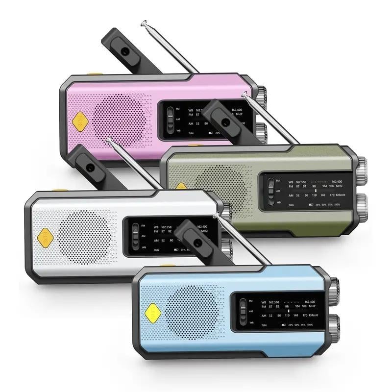 Solar-Powered Flashlight Emergency Radio