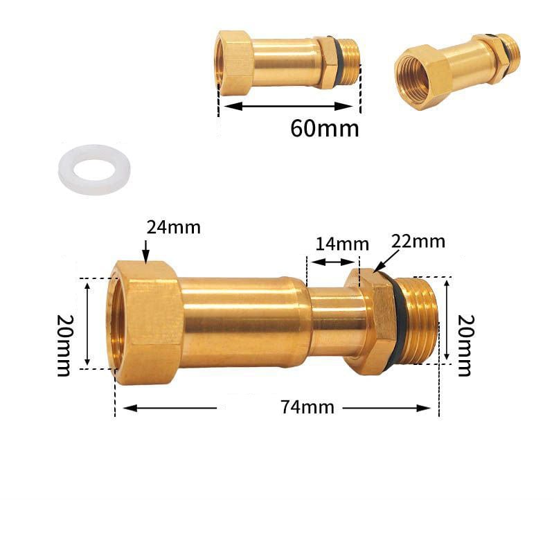360° Swivel Telescoping Brass Extension Fitting