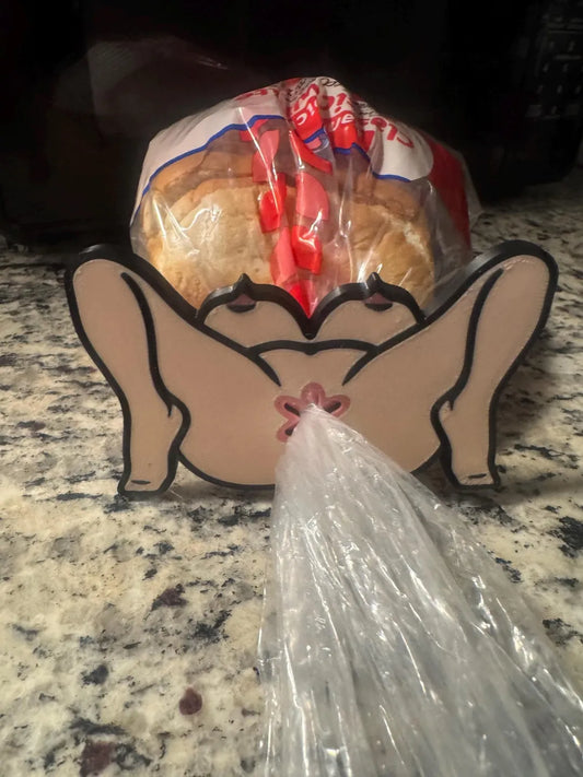 3D Printed Novelty Bread Clip | Humorous Gift for Couples, Creative Kitchen Gag Gift